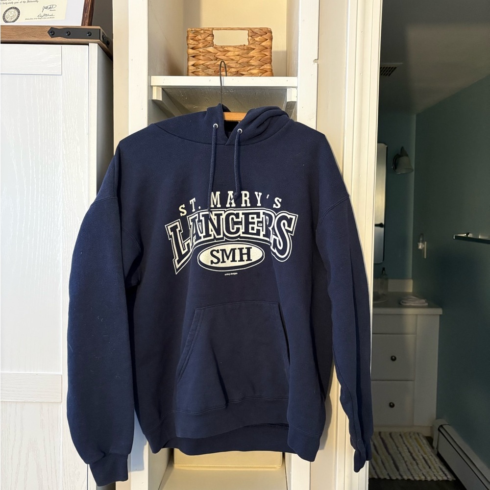 Lee Navy Hoodie with St. Mary's Lancers Logo